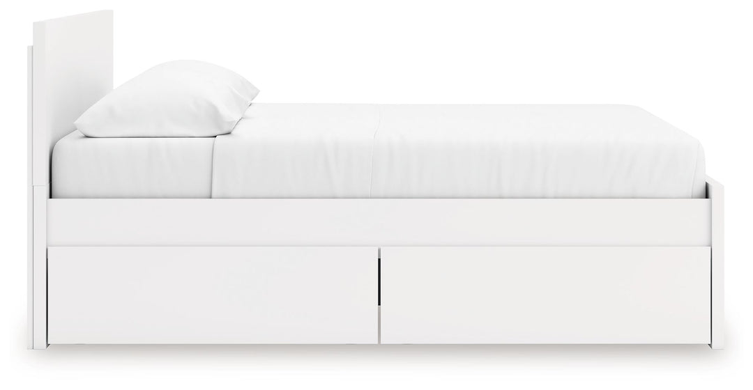 Onita - King Panel Platform Bed With Storage - White by Ashley Furniture product image