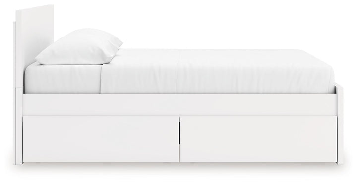Onita - King Panel Platform Bed With Storage - White by Ashley Furniture product image