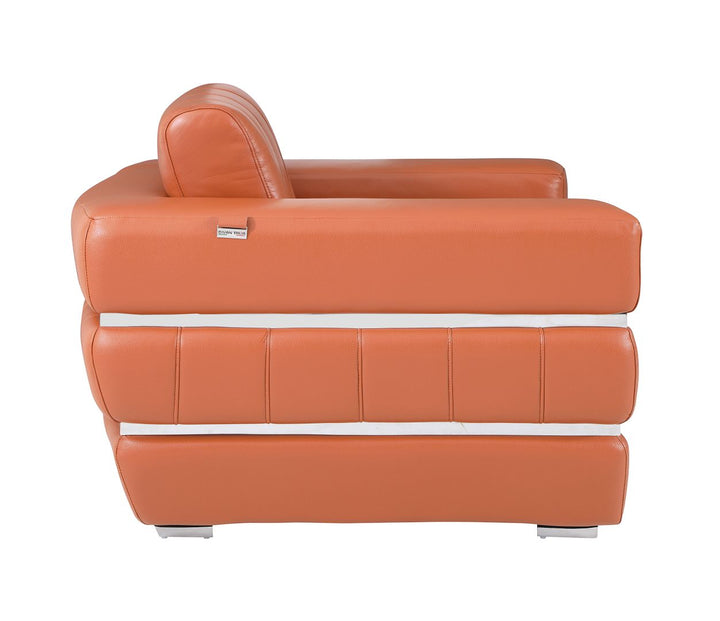 DivanItalia 904 Chair in Top-Grain Italian Leather - Camel