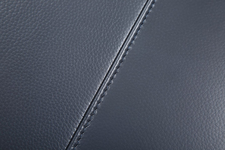 DivanItalia 727 Right Arm Facing Sectional with Adjustable Headrest in Top-Grain Italian Leather - Navy
