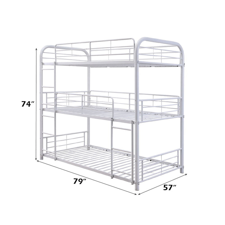 Cairo - Triple Full Bunk Bed - White