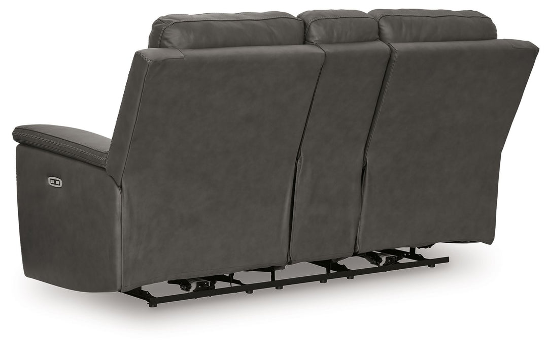 Bleckley - Power Reclining Loveseat With Console / Adjustable Headrest - Anchor by Ashley Furniture product image
