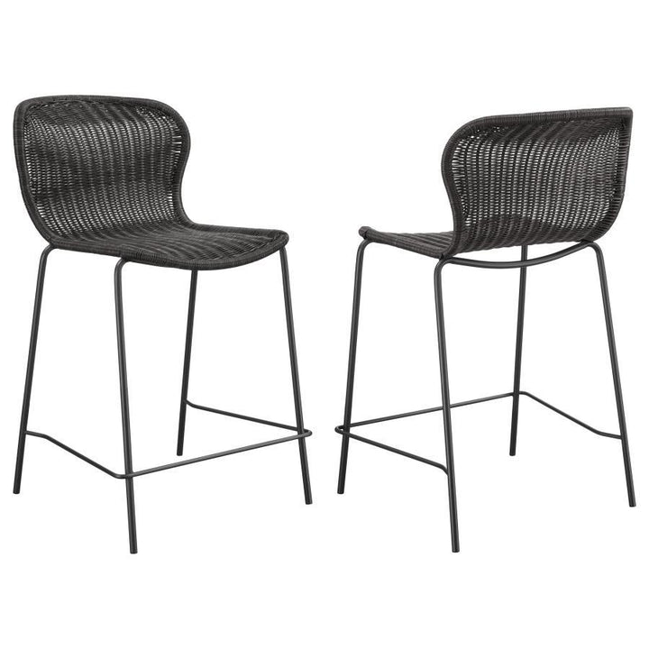 Coaster Furniture Mckinley - Faux Rattan Metal Counter Chair  - Brown