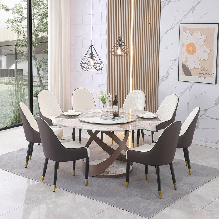 9-piece-59-modern-sintered-stone-round-dining-table-with-31-5-rotating-turntable-metal-pedestal