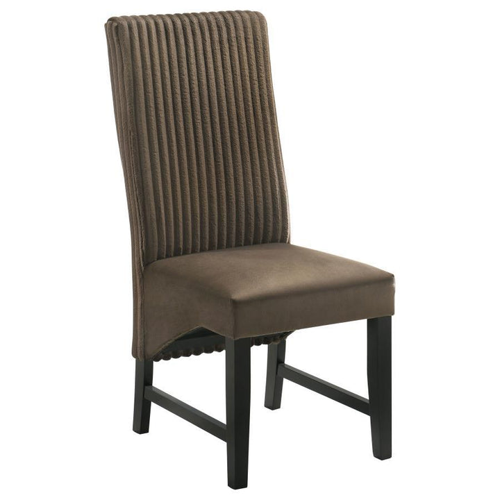 Barrand - Upholstered Dining Side Chair  - Chocolate