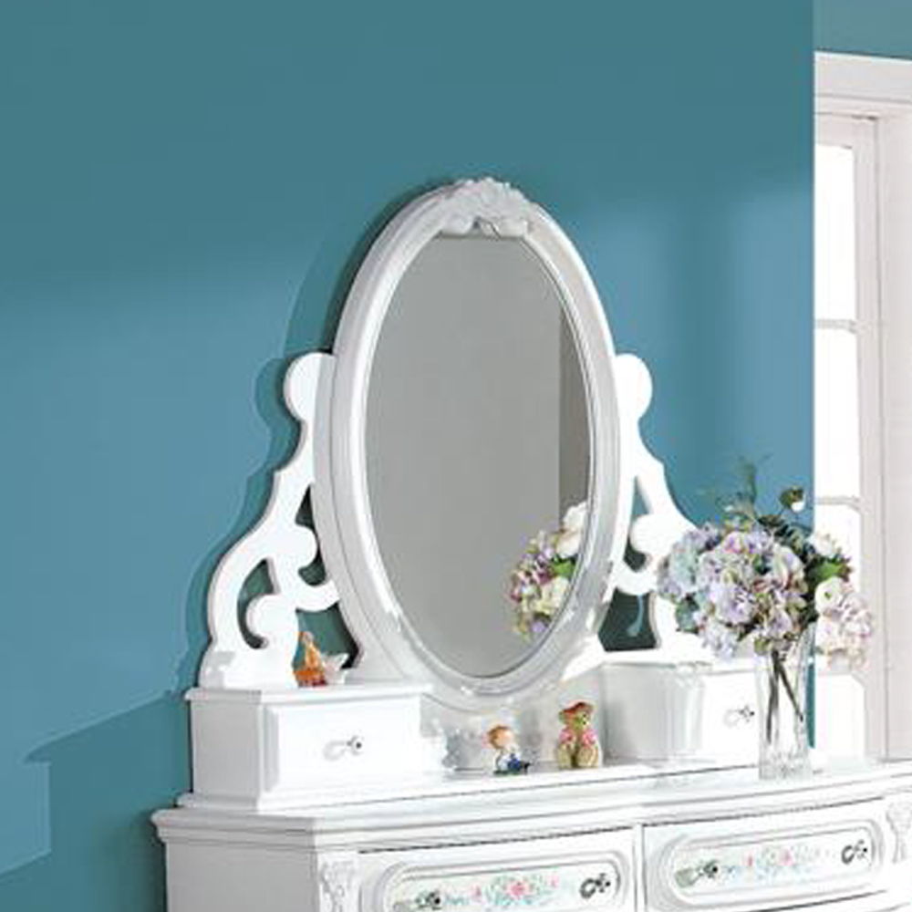 Flora - Mirror With Jewlery - White