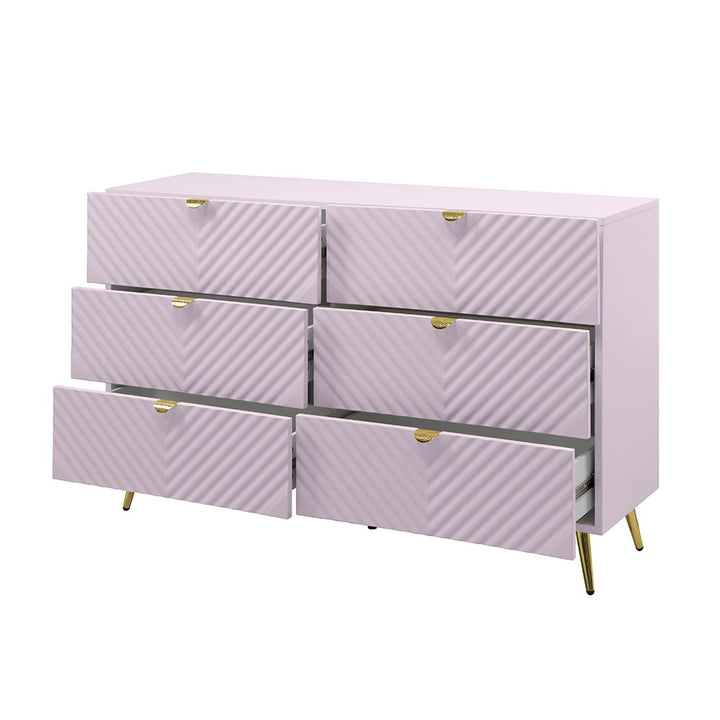 Gaines - Dresser - Pink High Gloss