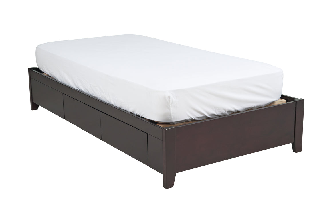 Modus Furniture Sp23D5 Simple Wood Storage Bed In Espresso
