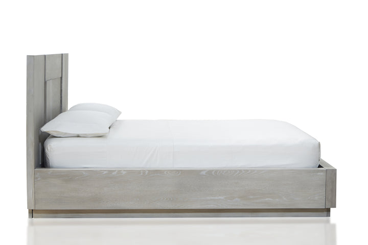 Modus Furniture Dez7H4 Destination Wood Panel Bed In Cotton Grey