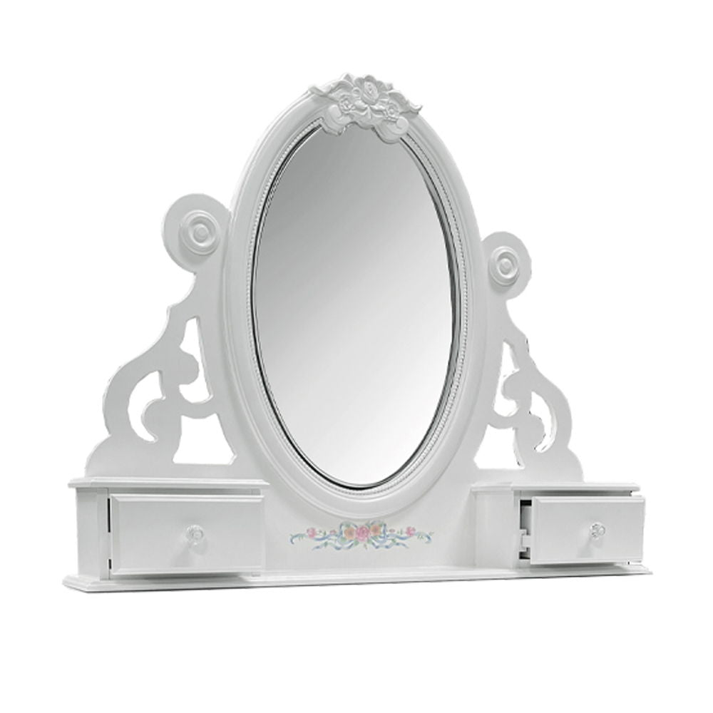 Flora - Mirror With Jewlery - White