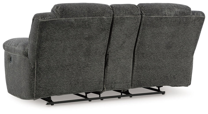 Frohn - Dbl Reclining Loveseat with Console - Graphite