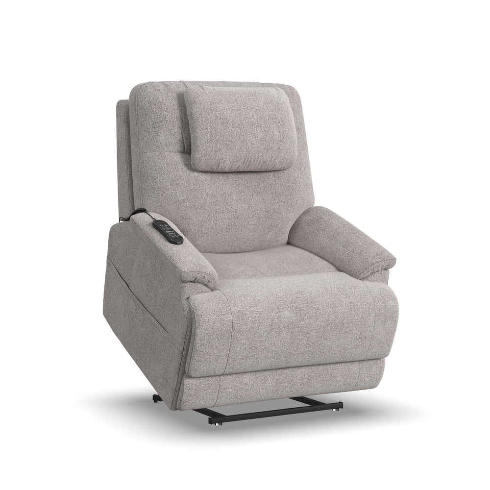 Zecliner Model 2 Petite Fabric Power Lift Sleep Recliner with Power Headrest & Lumbar in Dove