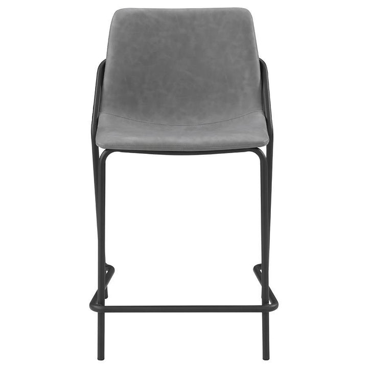 Earnest - Upholstered Counter Chair (Set of 2) - Gray Stool Set modern furniture Contempo Furniture