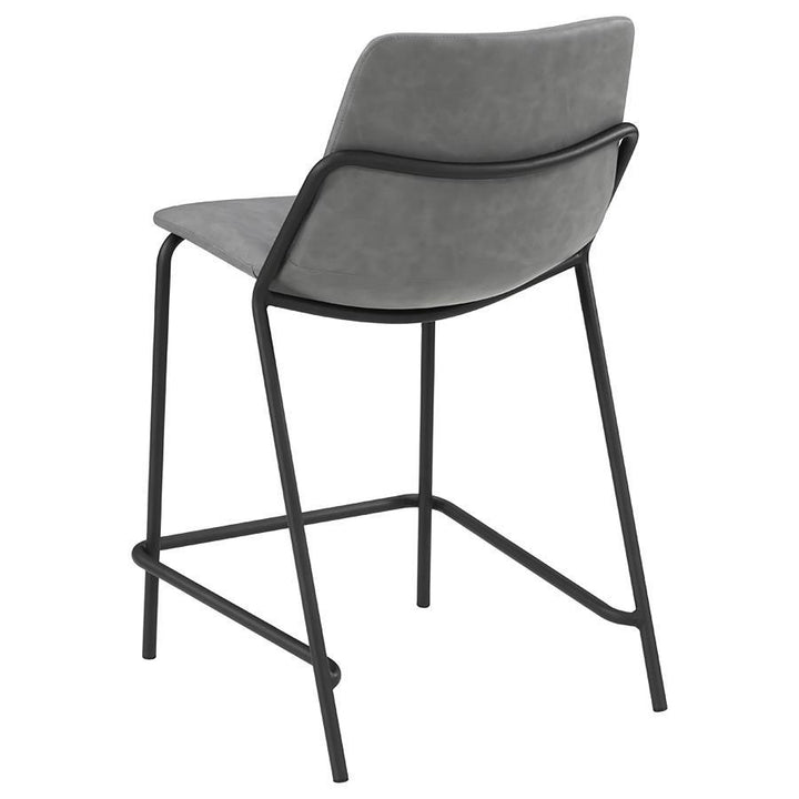 Earnest - Upholstered Counter Chair (Set of 2) - Gray Stool Set modern furniture Contempo Furniture