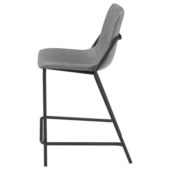 Earnest - Upholstered Counter Chair (Set of 2) - Gray Stool Set modern furniture Contempo Furniture