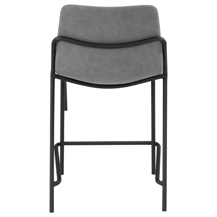 Earnest - Upholstered Counter Chair (Set of 2) - Gray Stool Set modern furniture Contempo Furniture