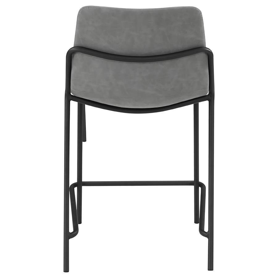 Earnest - Upholstered Counter Chair (Set of 2) - Gray Stool Set modern furniture Contempo Furniture
