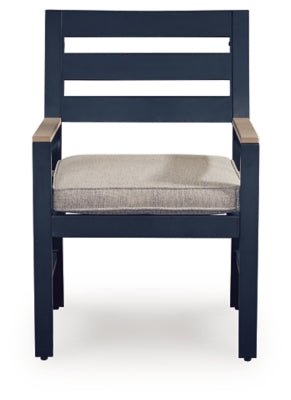 East Beach Outdoor Arm Chair with Cushion (Set of 2) - Blue Chair Set modern furniture Contempo Furniture