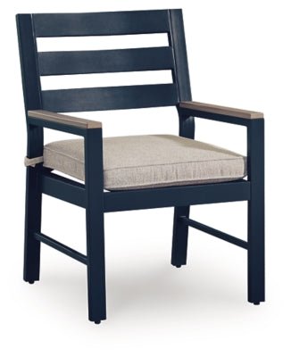East Beach Outdoor Arm Chair with Cushion (Set of 2) - Blue Chair Set modern furniture Contempo Furniture