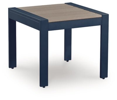 East Beach Outdoor End Table - Blue | Ashley Furniture