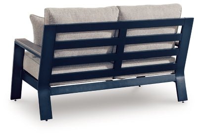 East Beach Outdoor Loveseat with Cushion - Blue Loveseat modern furniture Contempo Furniture