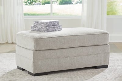 Eastonbridge Ottoman - Gray Upholstered Ottoman modern furniture Contempo Furniture