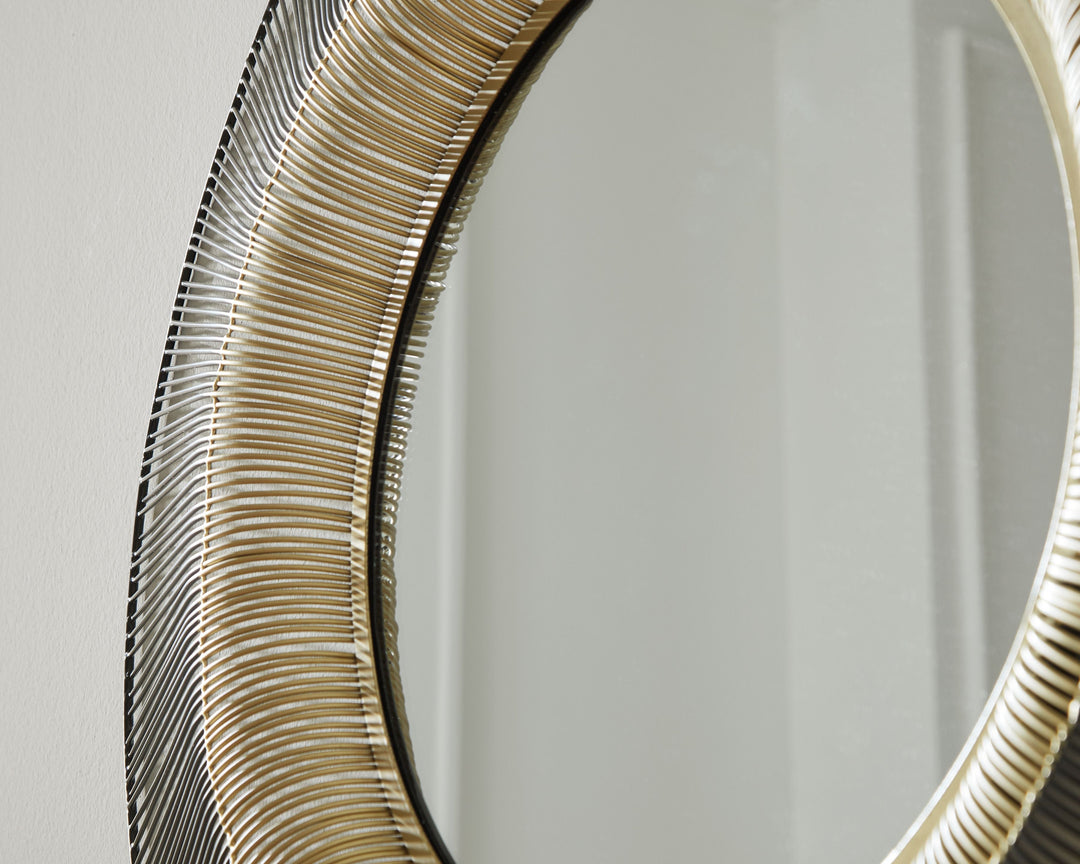 Dallmen - Accent Mirror - Black / Gold Finish