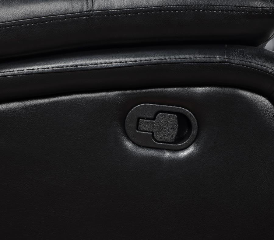 Camila - Upholstered Motion Reclining Sofa - Black