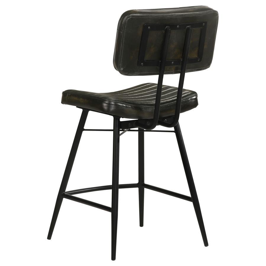 Partridge - 7 Piece Counter Dining Set - Espresso And Camel