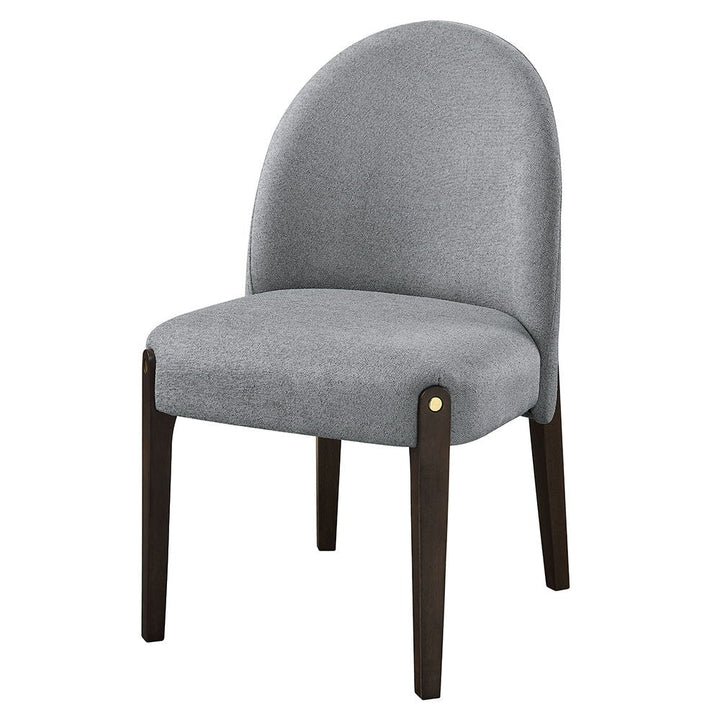 Clayten - Side Chair Set of 2) - Gray Fabric & & Espresso
