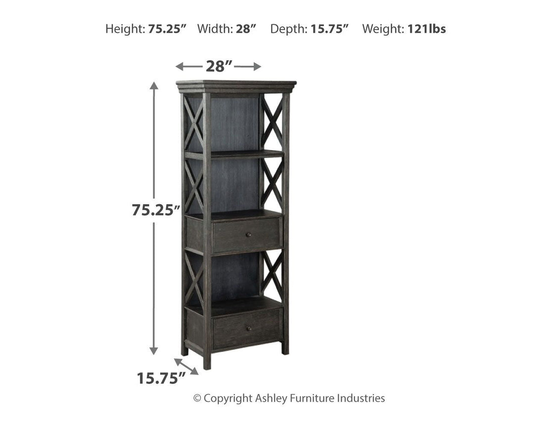Tyler Creek - Display Cabinet - Black / Gray