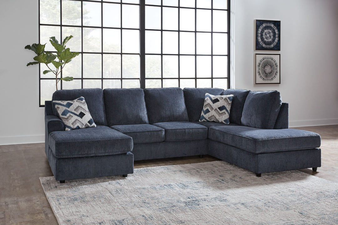 Albar Place - 2-Piece Sectional With Laf Sofa Chaise - Cobalt by Ashley Furniture product image