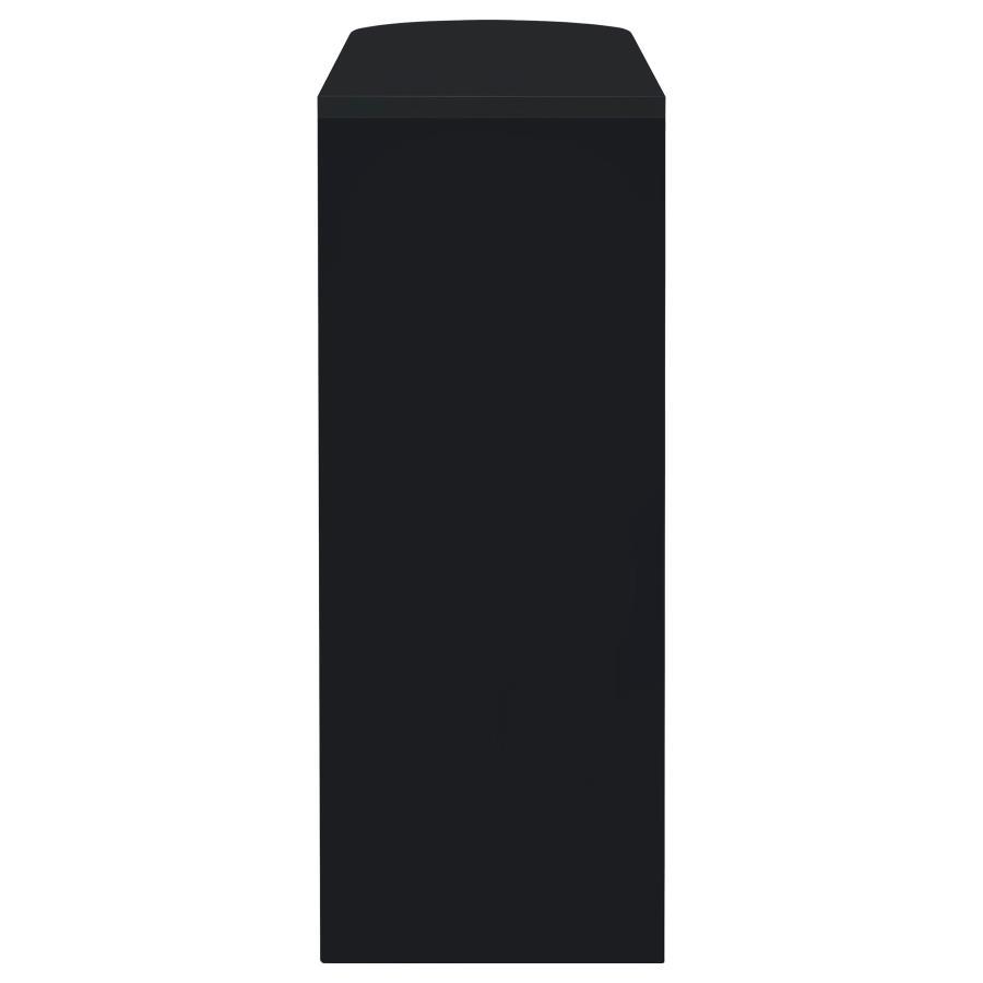 Adolfo - Rectangular 2-Tier Home Bar Table - Black High Gloss