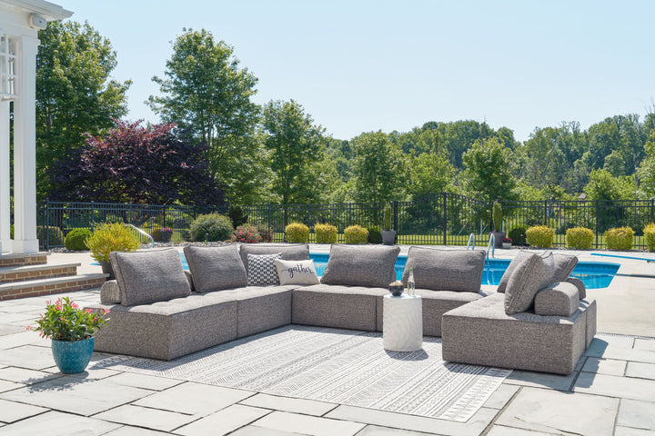 Bree Zee - 7-Piece Outdoor Sectional - Brown by Ashley Furniture product image