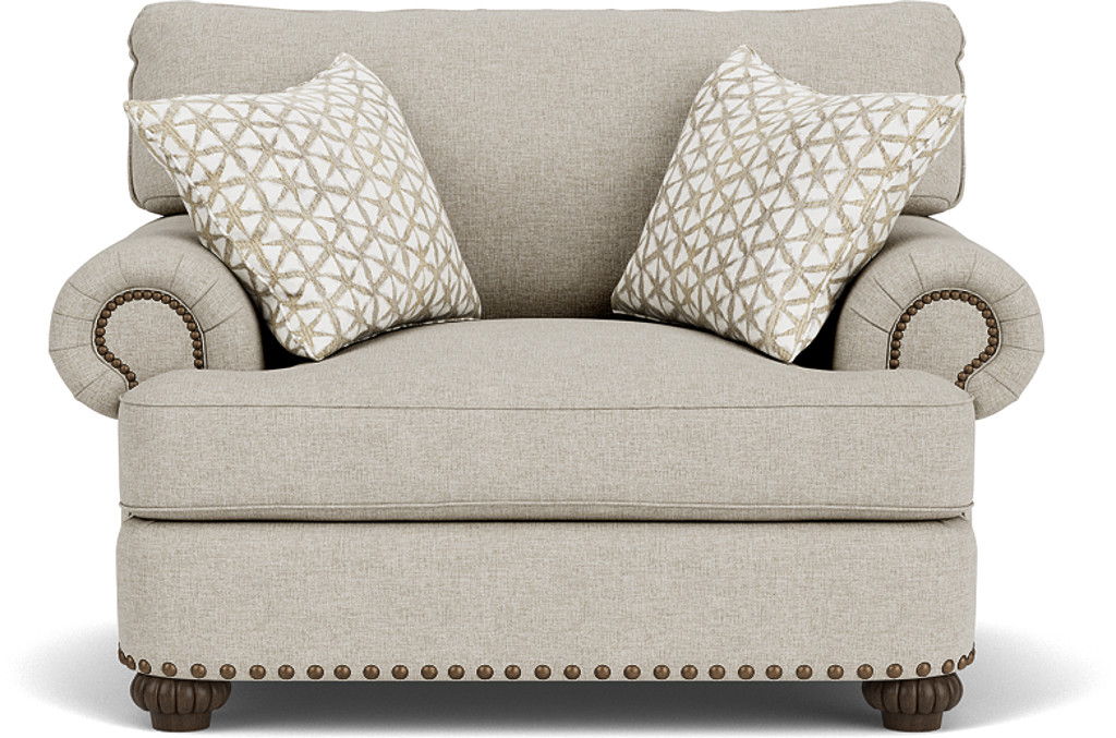 Patterson Chair, Nailhead Trim Light Gray