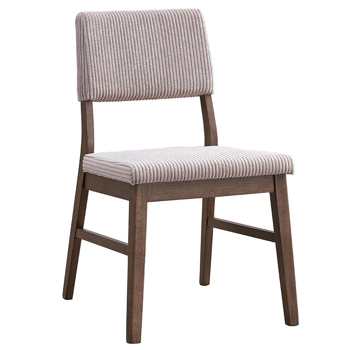 ACME Furniture Seda Corduroy Side Chair Set of 2) Dusty Mauve & Walnut