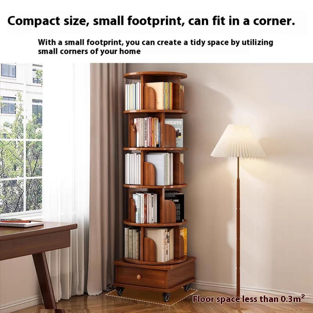 corner-360-degrees-rotating-6-tier-bookshelf-with-wheels-walnut-brown