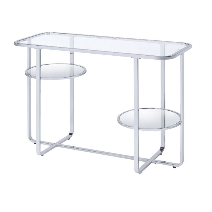 Hollo - Sofa Table - Glass & Chrome