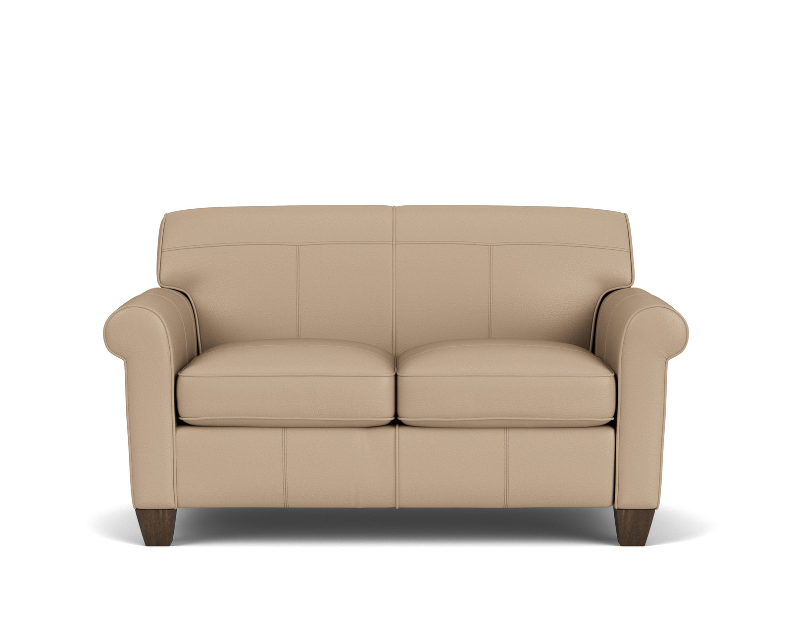 Dana  Leather Loveseat  Beige