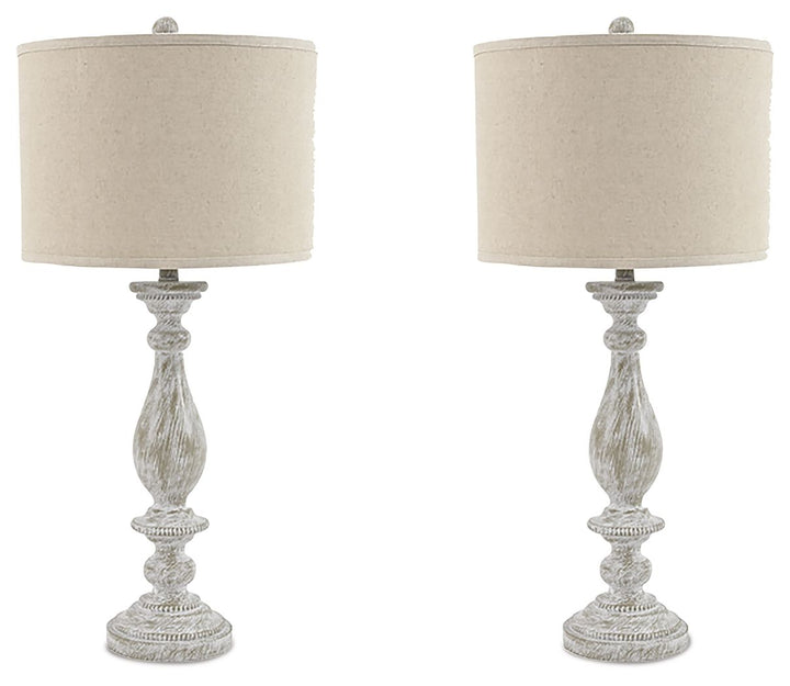 Bernadate - Poly Table Lamp (Set of 2) - Whitewash