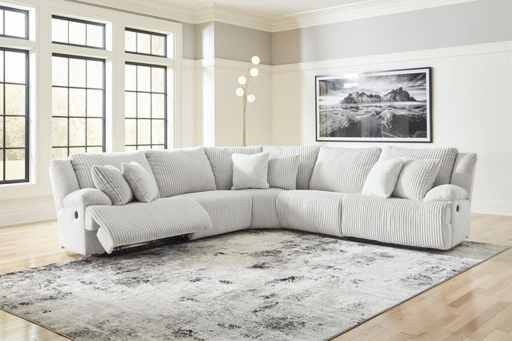 Top Tier - 5-Piece Reclining Sectional - Alloy by Ashley Furniture product image