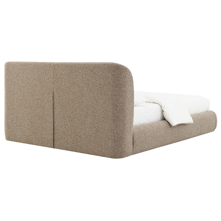 Erica - Eastern King Bed - Dark Beige Tweed
