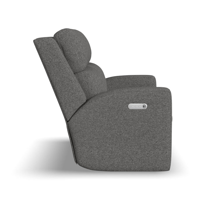 Score Power Reclining Loveseat With Power Headrests &amp; Lumbar Dark Gray