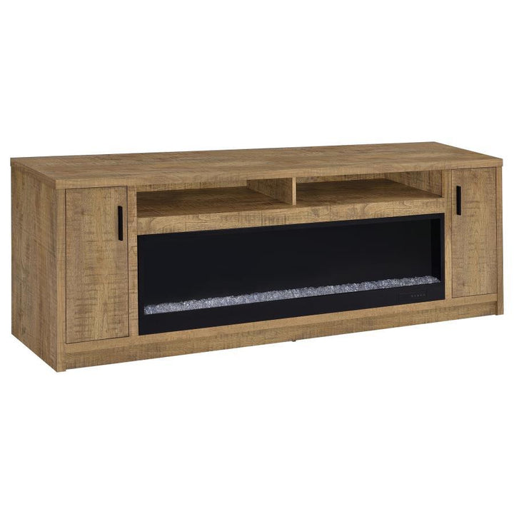 Eddy - 79" 2 - Door TV Stand Fireplace Media Console - Mango Fireplace TV Stand modern furniture Contempo Furniture