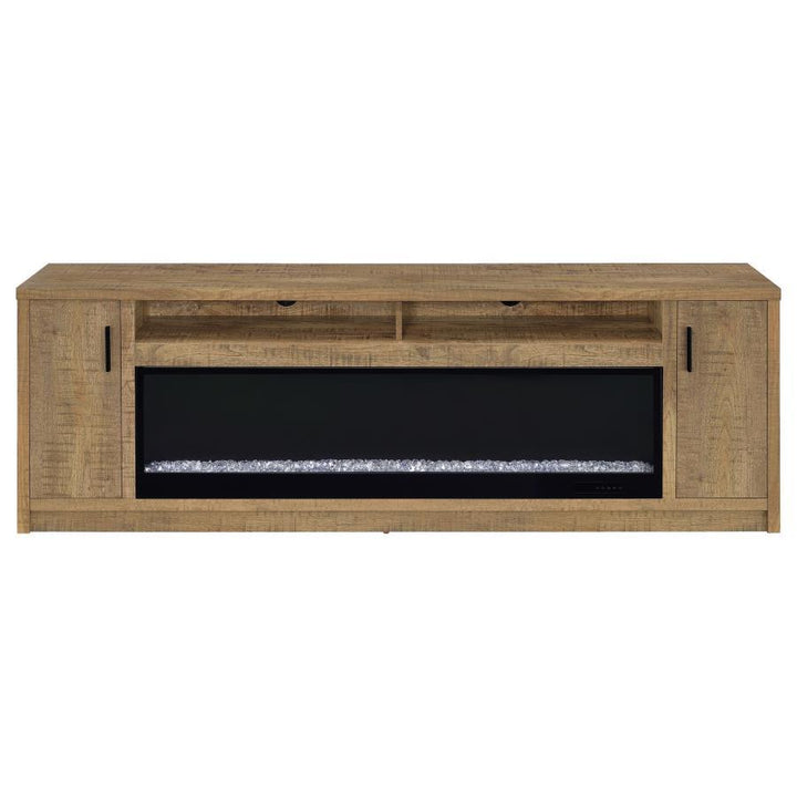 Eddy - 79" 2 - Door TV Stand Fireplace Media Console - Mango Fireplace TV Stand modern furniture Contempo Furniture