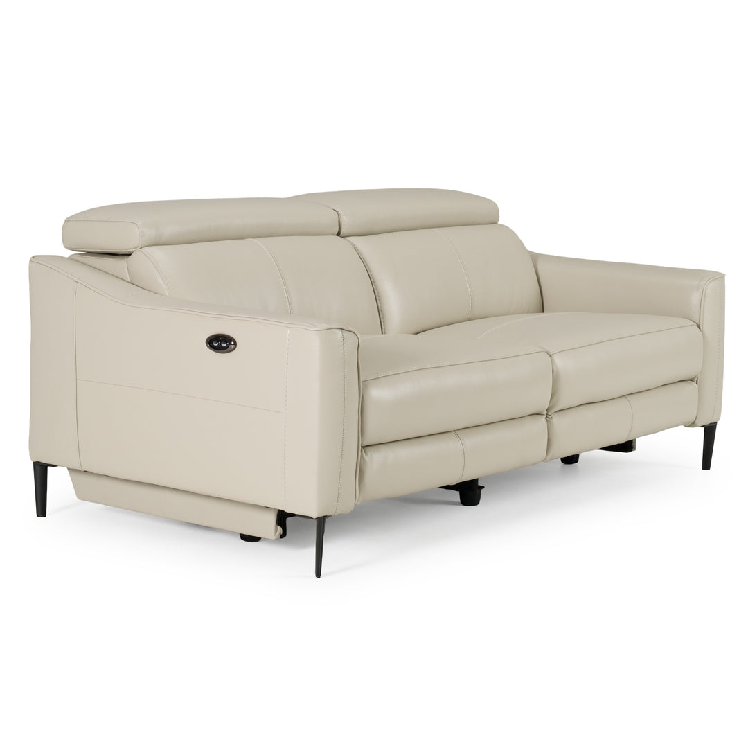 Eden  Modern Grey Leather Sofa