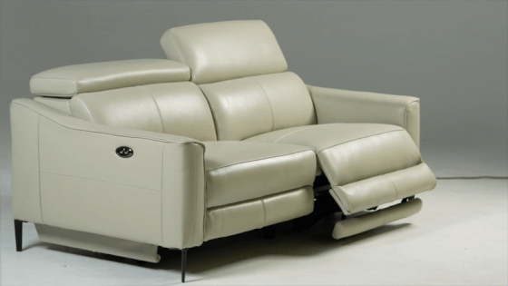 Eden  Modern Grey Leather Sofa