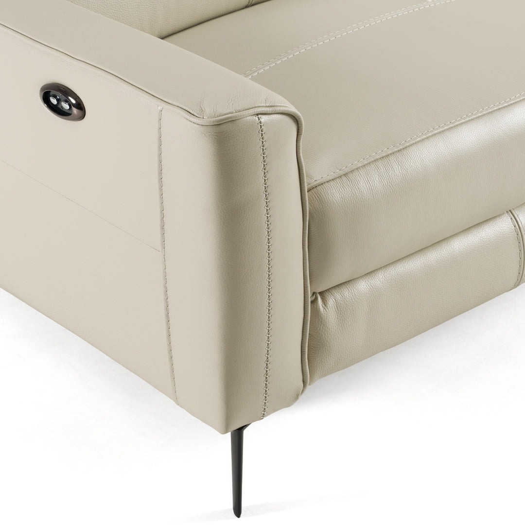 Eden  Modern Grey Leather Sofa