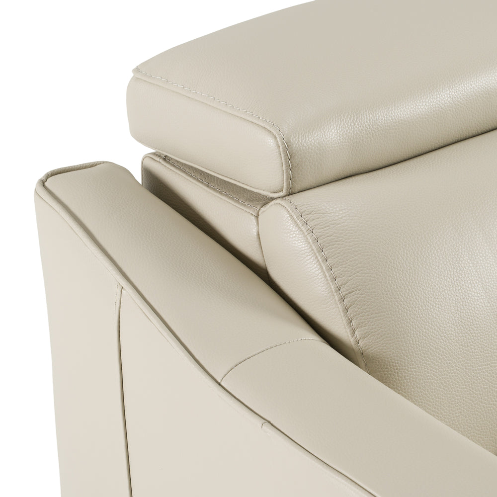 Eden - Modern Grey Leather Sofa - View 7