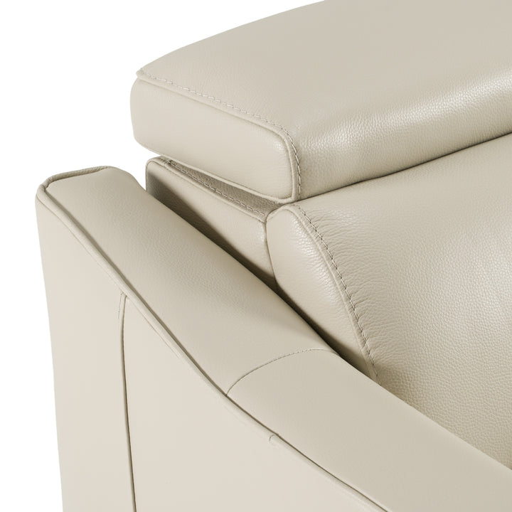 Eden  Modern Grey Leather Sofa